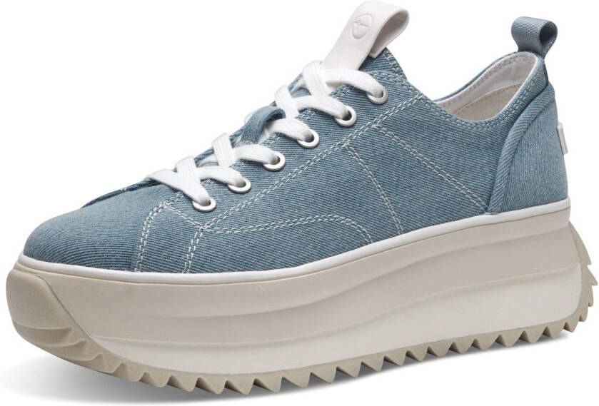 Tamaris Plateausneakers MILENA vrijetijdsschoen lage schoen veterschoen met touch-it-uitrusting