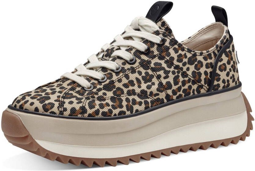 Tamaris Plateausneakers MILENA vrijetijdsschoen lage schoen veterschoen met touch-it-uitrusting