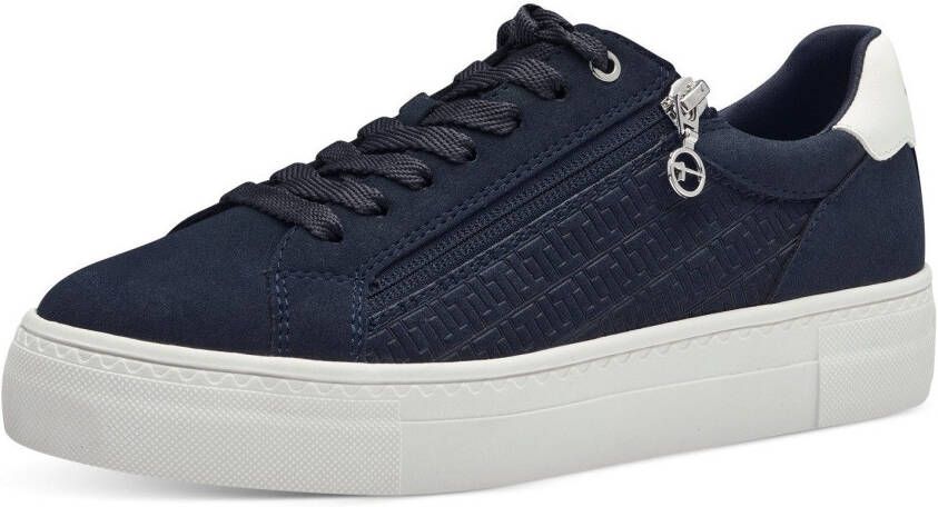 Tamaris Plateausneakers vrijetijdsschoen lage schoen veterschoen in vegan uitvoering - Foto 2
