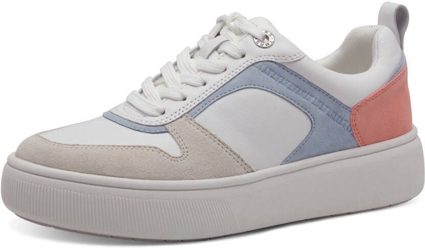 Tamaris Plateausneakers vrijetijdsschoen lage schoen veterschoen met contrastafwerkingen