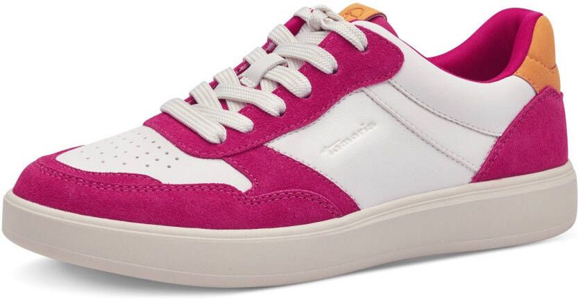 Tamaris Plateausneakers vrijetijdsschoen lage schoen veterschoen met contrastafwerkingen