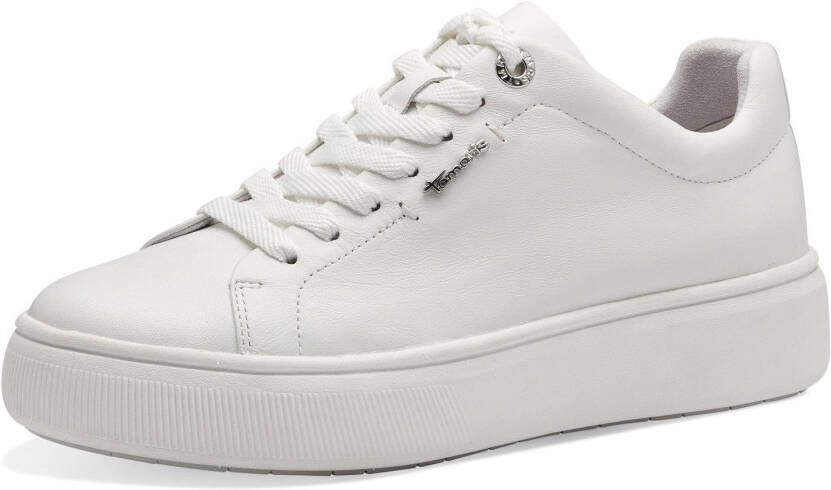 Tamaris Plateausneakers vrijetijdsschoen lage schoen veterschoen met verwisselbare binnenzool