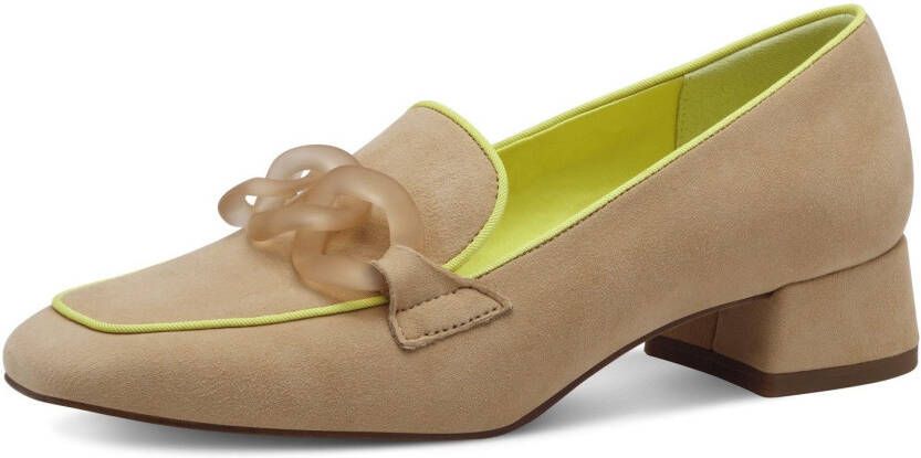 Tamaris Pumps blokhak avondschoen feestschoen met sierketting