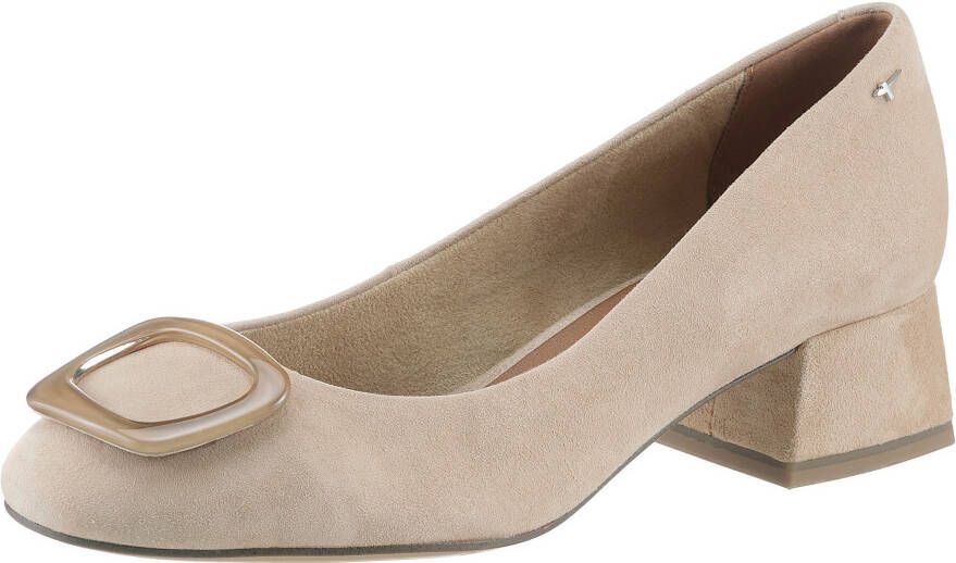 Tamaris Pumps blokhak business schoen instapschoen met mooie sieraandeel