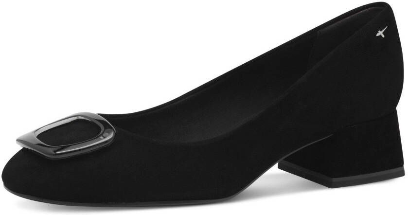 Tamaris Pumps blokhak business schoen instapschoen met mooie sieraandeel