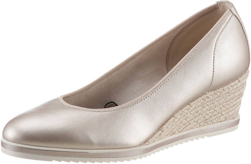 Tamaris Pumps met sleehak avondschoen wig-hak met jute beklede wig-hak