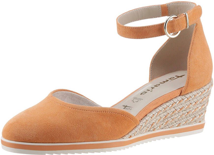 Tamaris Pumps met sleehak instapschoen riemzandan met modieuze jute-afwerking - Foto 4