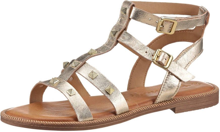 Tamaris Romeinse sandalen in een metallic look