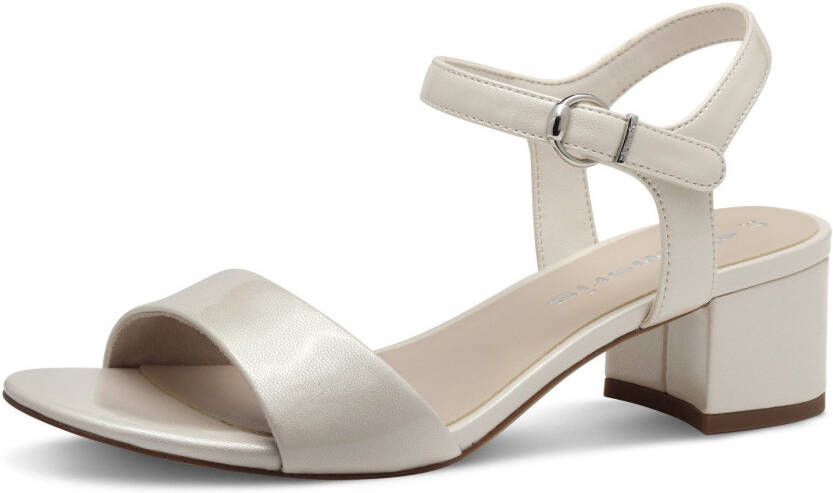 Tamaris Sandaaltjes blokhak feestdagenschuh avondschuh klittenband onder de siergesp