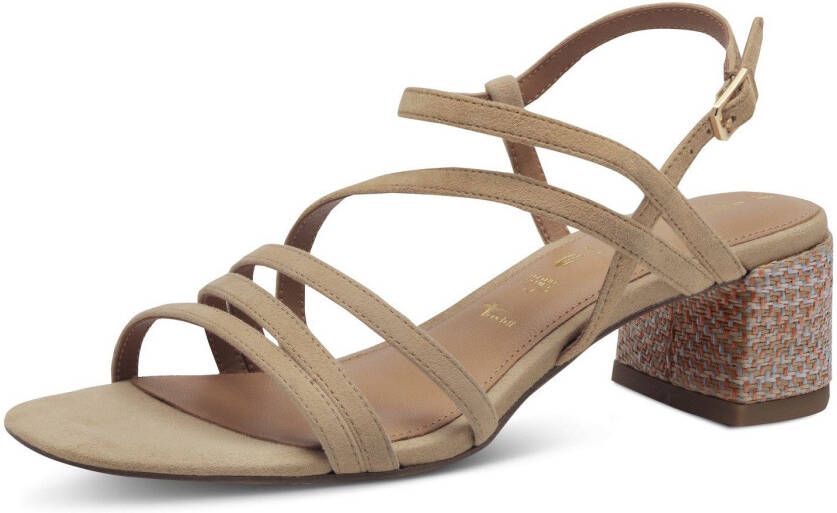 Tamaris Sandaaltjes blokhak avondschuh zomerschoen met verstelbare gesp