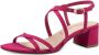 Tamaris Roze Suede Sandalette met Enkelbandje Pink Dames - Thumbnail 5