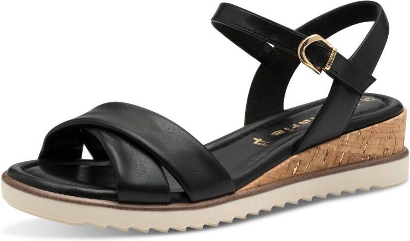 Tamaris Sandaaltjes sleehak zomerschoen sandalen met gespsluiting