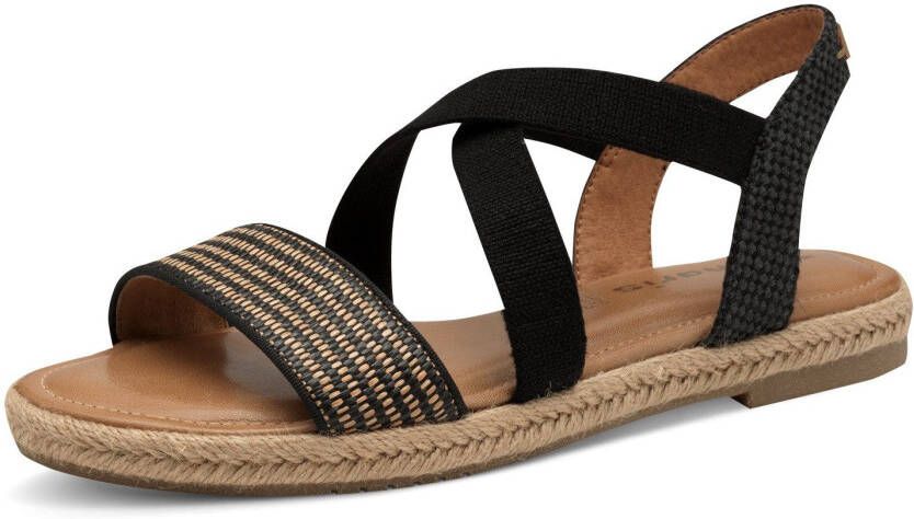 Tamaris Sandalen plateau sandalette zomerschoen met contrast-details