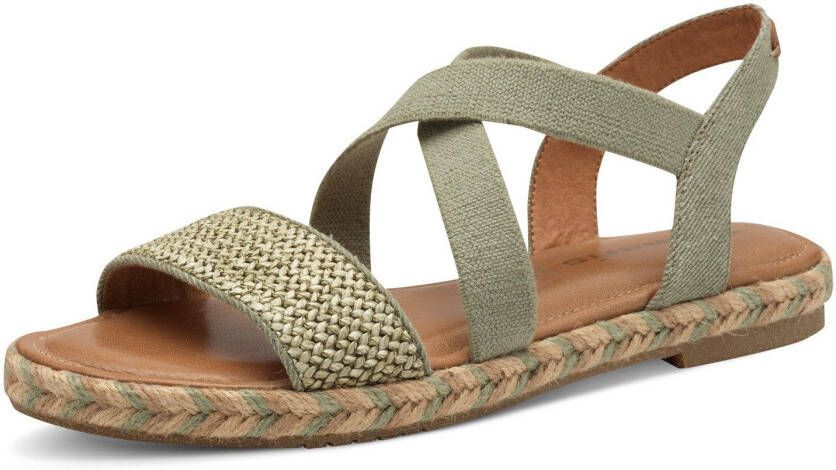 Tamaris Sandalen plateau sandalette zomerschoen met contrast-details