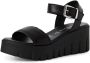 Tamaris Sandalen van leer met geprofileerde plateauzool - Thumbnail 5