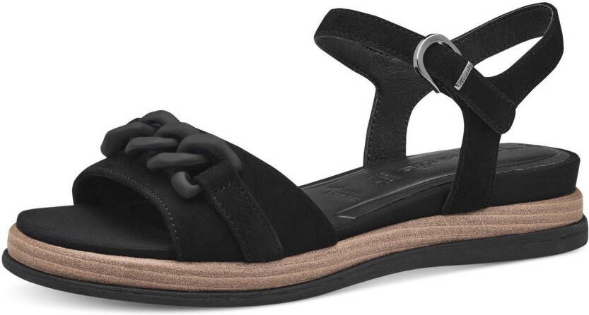 Tamaris Sleehaksandaaltjes zomerschoen bandjessandaal met gematteerde sierketting