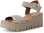 Tamaris Sandalen van leer met geprofileerde plateauzool - Thumbnail 5