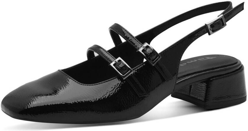 Tamaris Slingback pumps blokhak avondschuh in modieuze vierkante vorm