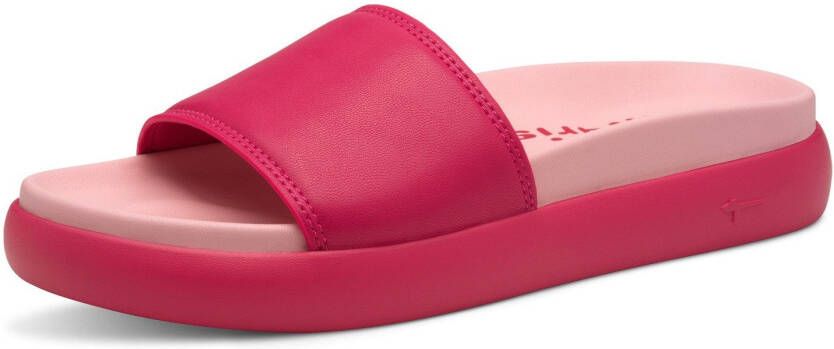 Tamaris Slippers plateau zomerschoen slippers met klein elastiek aan de band