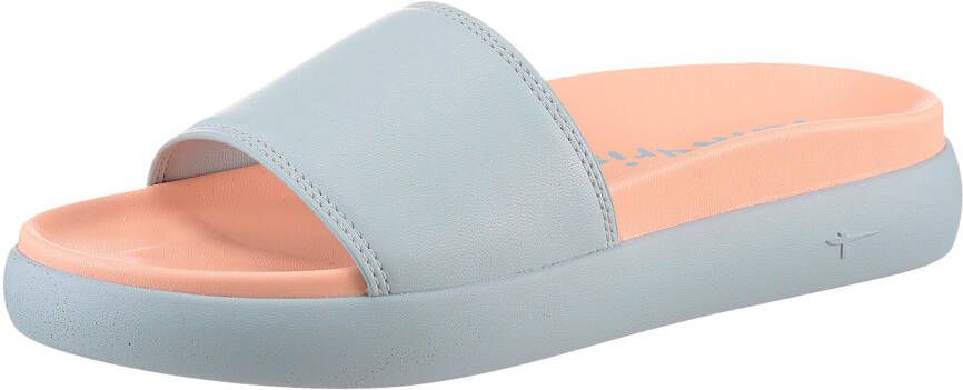 Tamaris Slippers plateau zomerschoen slippers met klein elastiek aan de band