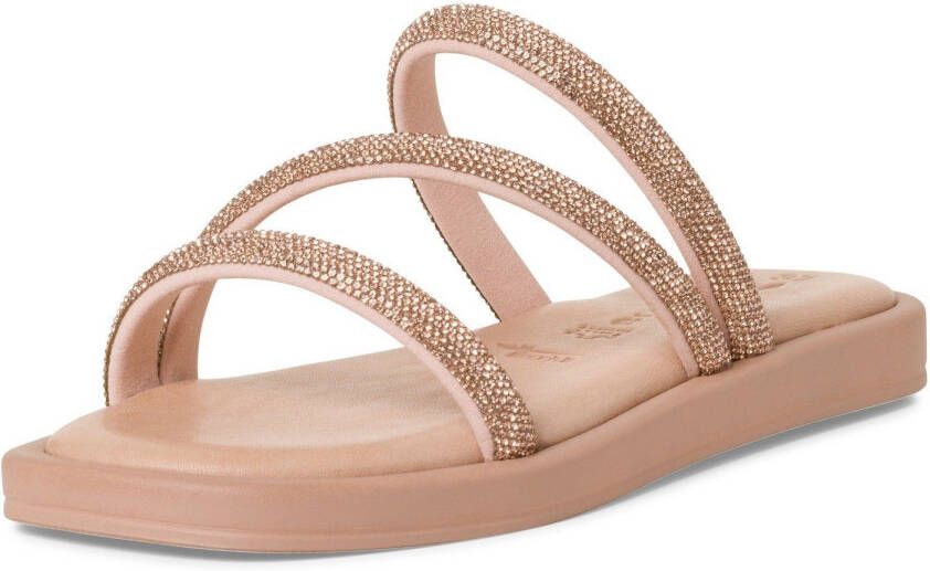 Tamaris Slippers zomerschoen slippers met delicate glitterbandjes - Foto 2