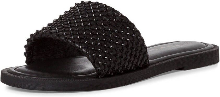 Tamaris Slippers zomerschoen slippers met stijlvolle glitternet - Foto 2