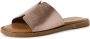 Tamaris Slippers van leer met licht gestructureerde zool - Thumbnail 3