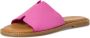 Tamaris Slippers van leer met licht gestructureerde zool - Thumbnail 2