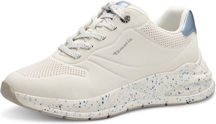 Tamaris Sneakers met gespikkelde zool vrijetijdsschoen lage schoen veterschoen