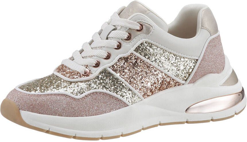 Tamaris Sneakers in sprankelende look vrijetijdsschoen lage schoen veterschoen - Foto 2
