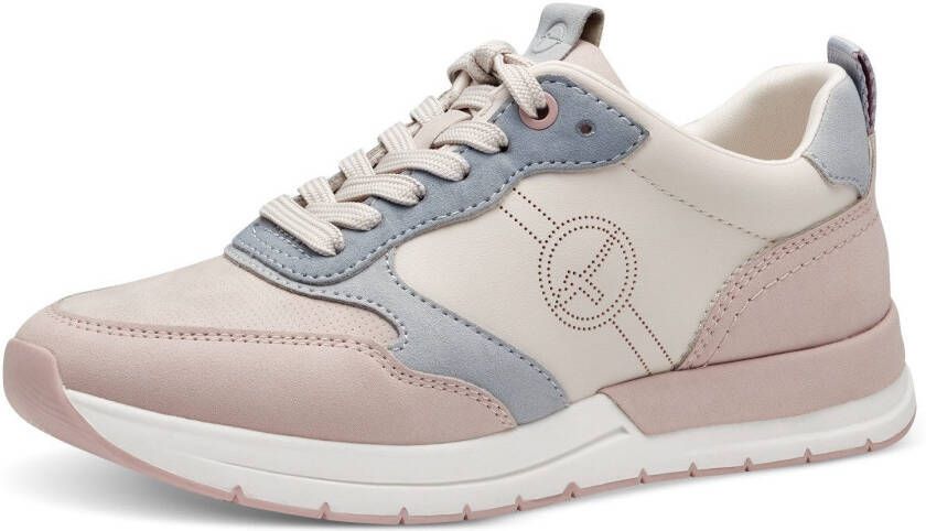 Tamaris Sneakers met sleehak veterschoen vrijetijdsschoen lage schoen met contrastafwerkingen