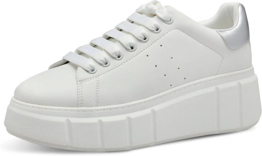 Tamaris Sneakers met sleehak veterschoenen lage schoen vrijetijdsschoenen met gaatjespatroon