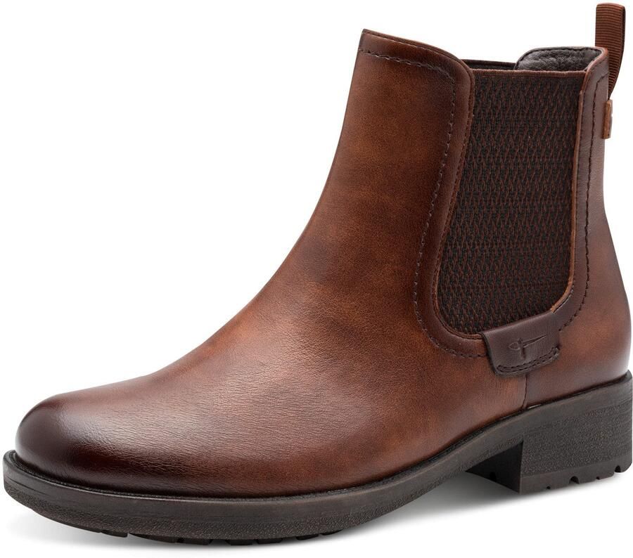 Tamaris Chelsea-boots blokhak enkellaarsjes instapschoen in used look - Foto 5