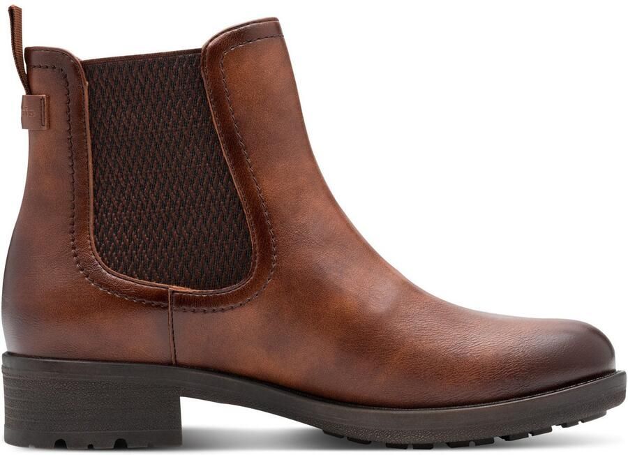 Tamaris Chelsea-boots blokhak enkellaarsjes instapschoen in used look - Foto 2