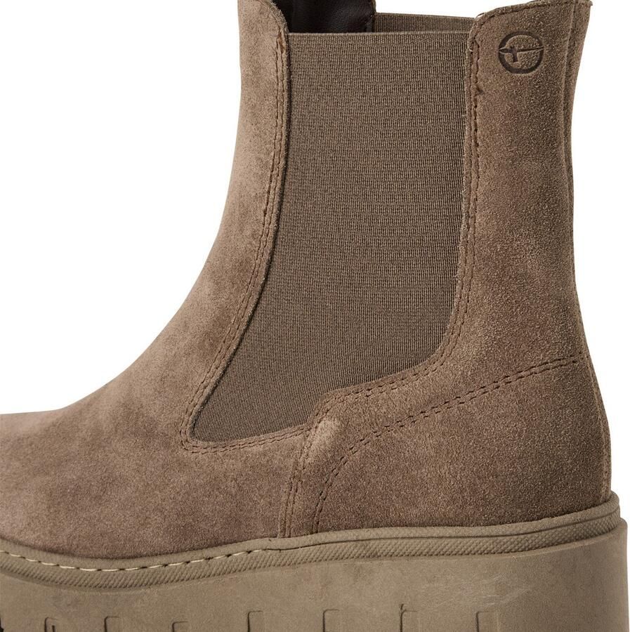 Tamaris Chelsea-boots plateau enkellaars instapschoen met t-logo - Foto 8