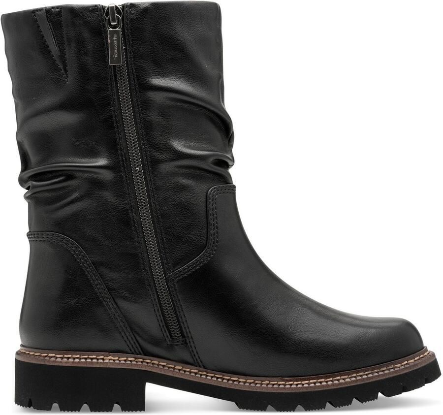 Tamaris Laarsjes blokhak korte laars laarzen in vegane verwerking - Foto 4