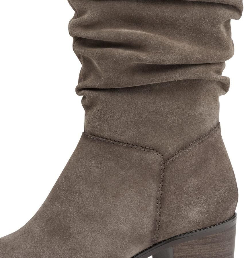 Tamaris Laarzen blokhak korte laarzen met plooien op de slouchy schacht - Foto 4