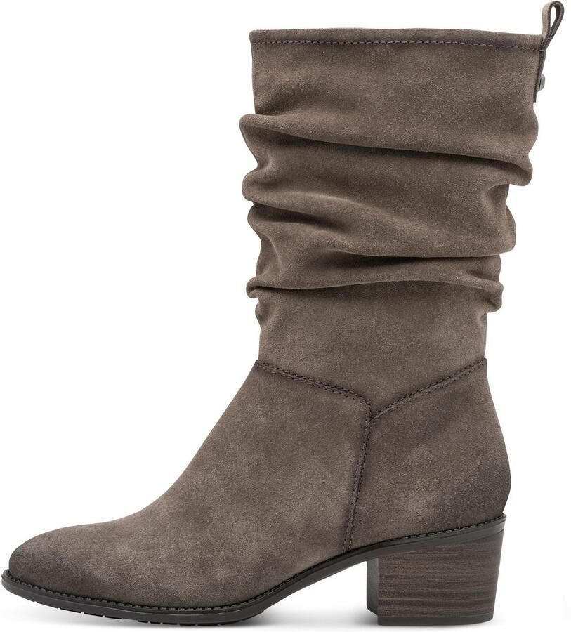 Tamaris Laarzen blokhak korte laarzen met plooien op de slouchy schacht - Foto 5