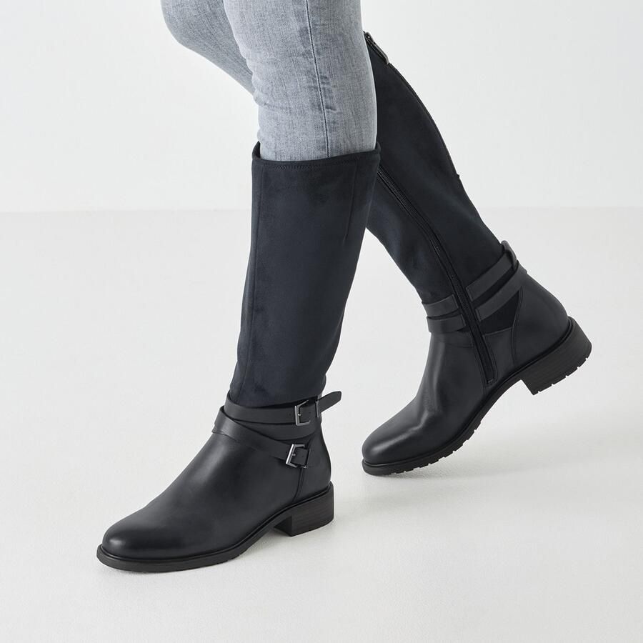 Tamaris Laarzen blokhak lange laars met touch it-uitrusting