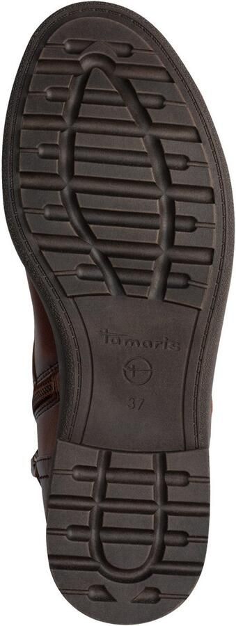 Tamaris Veterlaarsjes blokhak veterboots bezet met studs op de schachtrand - Foto 5