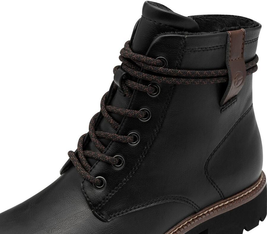 Tamaris Veterlaarsjes blokhak veterschoenen in vegan verwerking - Foto 2