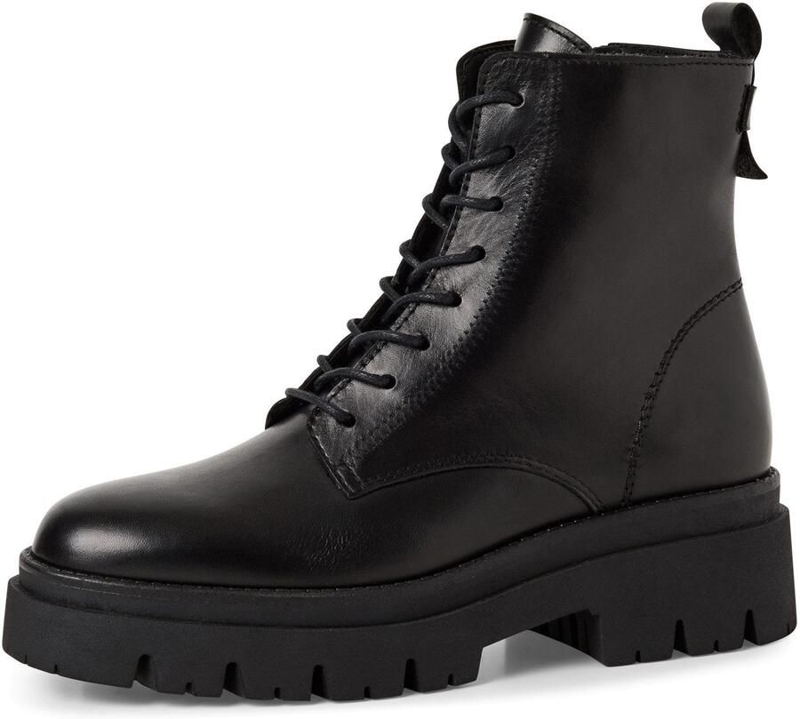 Tamaris Veterlaarsjes blokhak veterboots met touch it-uitvoering