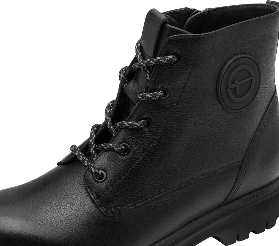 Tamaris Veterschoenen blokhak veterlaarsje met mooi logo-embleem