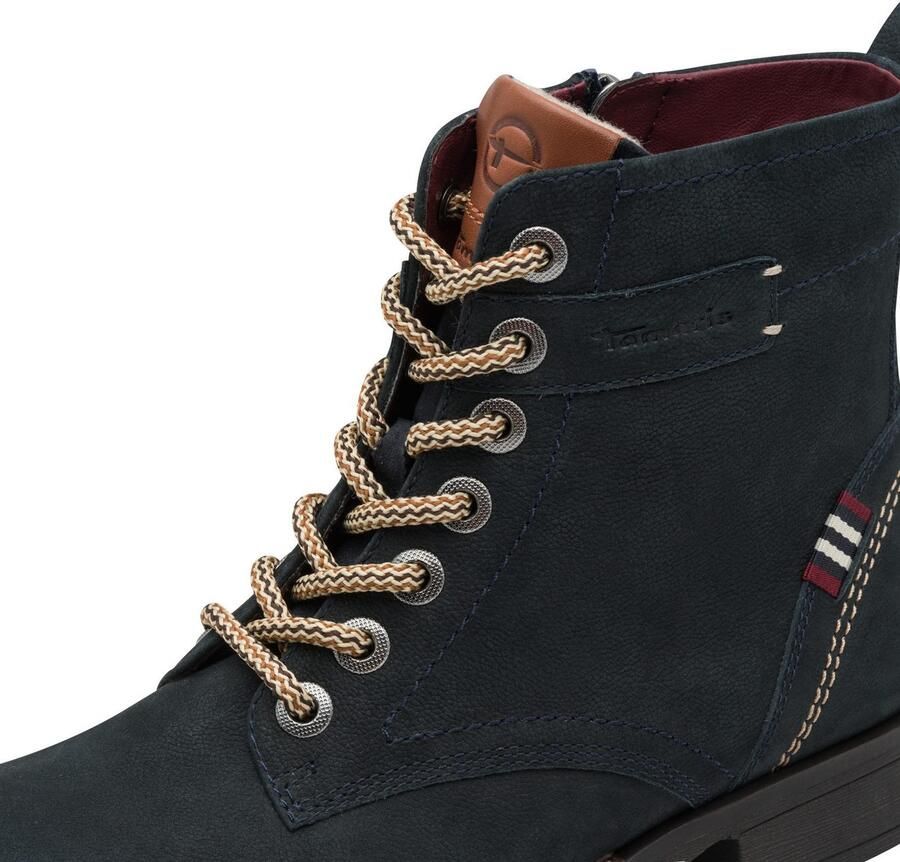 Tamaris Veterschoenen blokhak veterlaarsjes contrastnaad op de hiel en frame - Foto 2