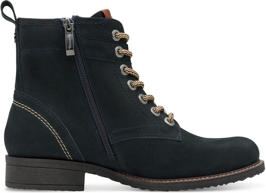 Tamaris Veterschoenen blokhak veterlaarsjes contrastnaad op de hiel en frame - Foto 3