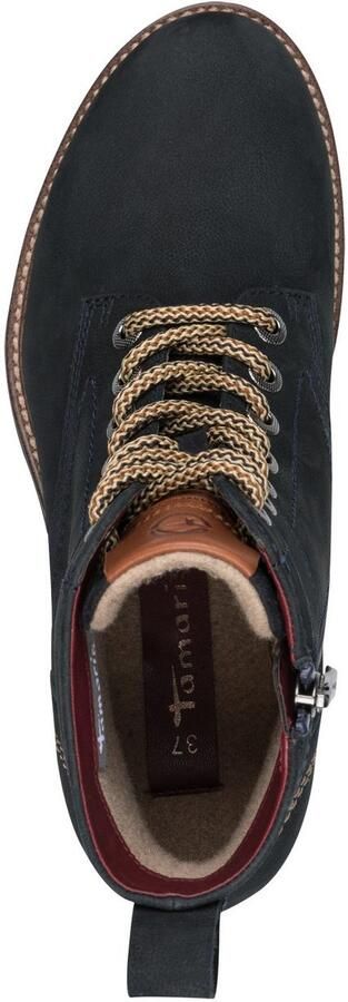 Tamaris Veterschoenen blokhak veterlaarsjes contrastnaad op de hiel en frame - Foto 5