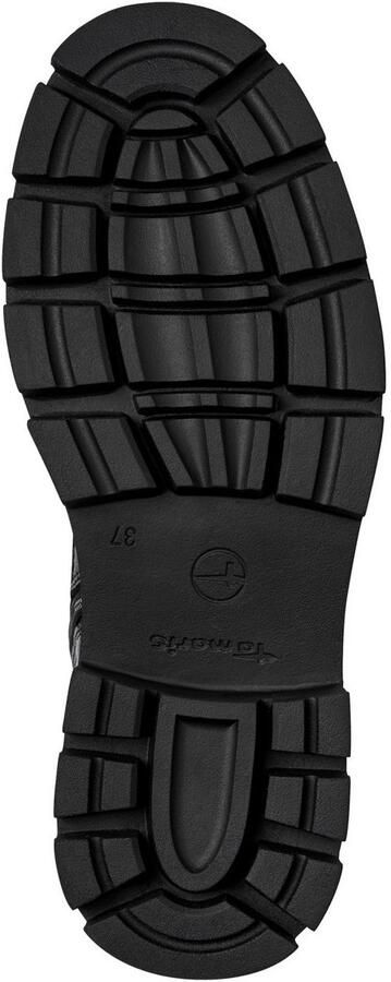 Tamaris Veterschoenen blokhak veterenkellaars bezet met glanzende strassstenen - Foto 3