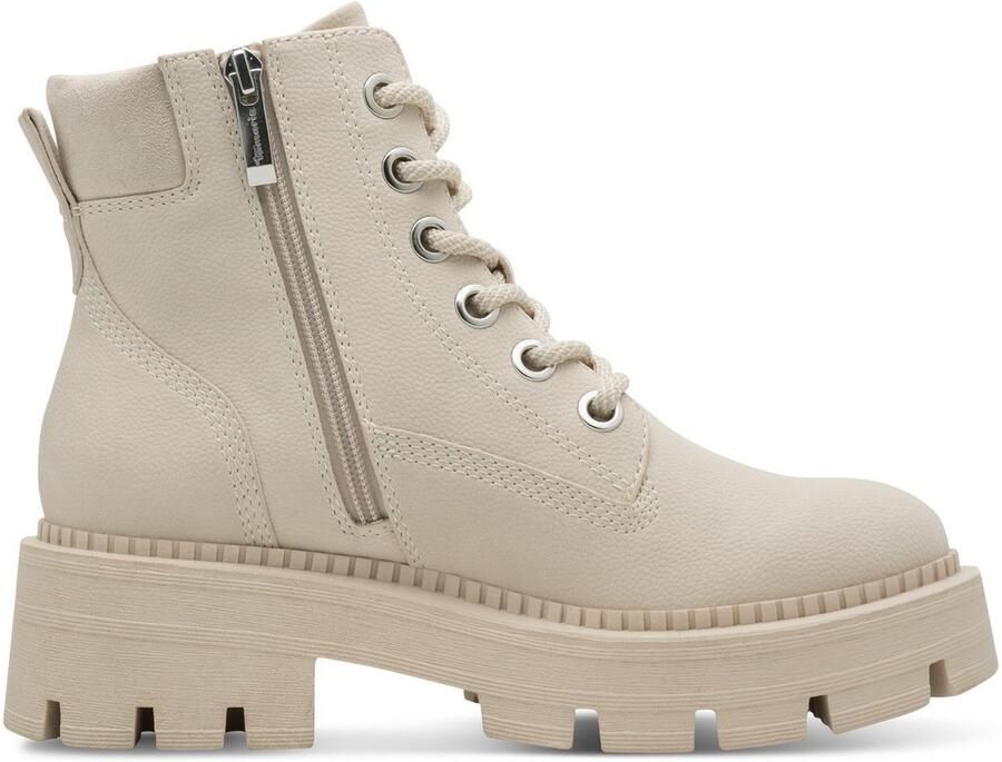 Tamaris Veterschoenen blokhak veterenkellaars bezet met glanzende strassstenen - Foto 4