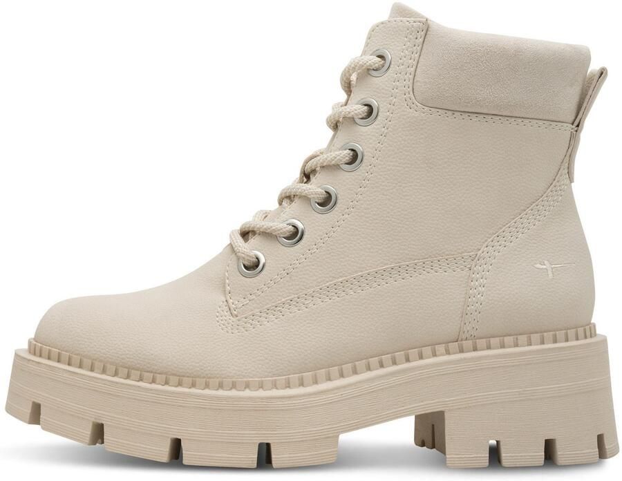 Tamaris Veterschoenen blokhak veterenkellaars bezet met glanzende strassstenen - Foto 3