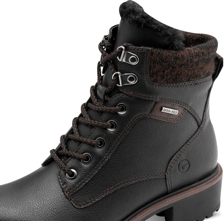 Tamaris Winterlaarzen blokhak veterschoenen winter enkellaars met duo tex-uitrusting - Foto 4